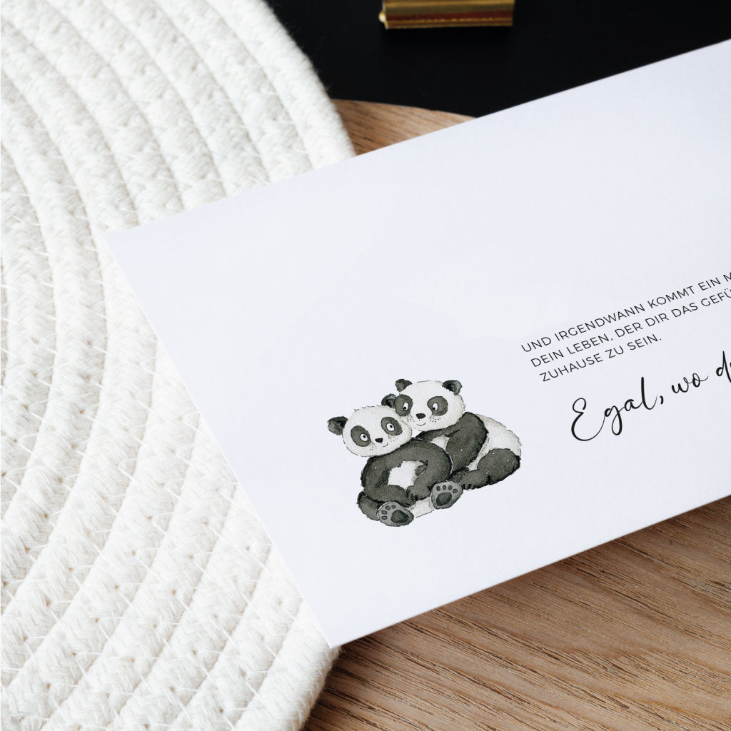 Detailaufnahme des Pandabären Motivs