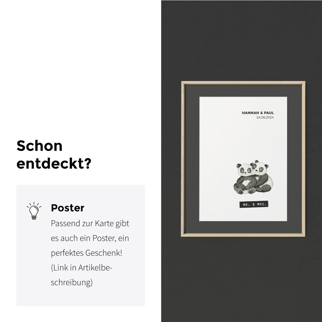 Das Motiv mit den Pandas gibt es auch als passendes Poster