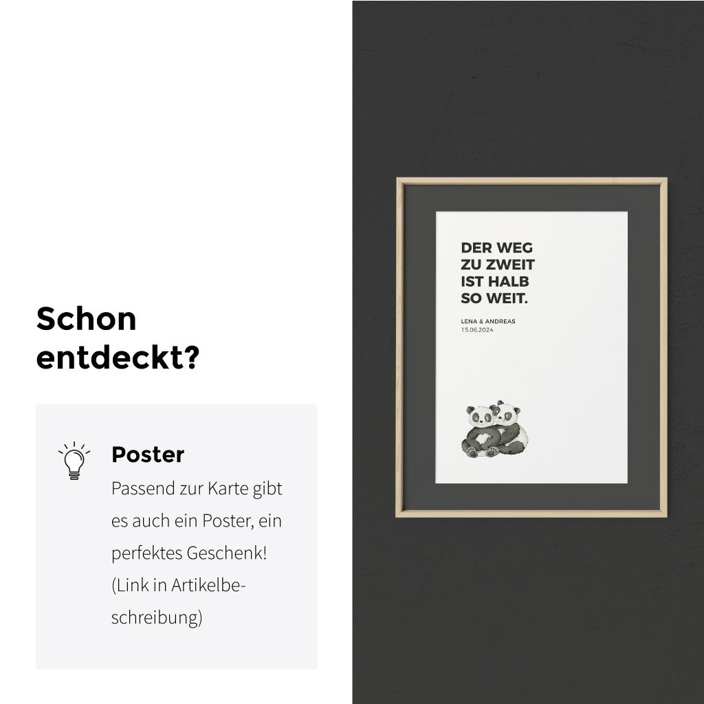 Passend zur Karte gibt es auch ein Poster als Hochzeitsgeschenk.