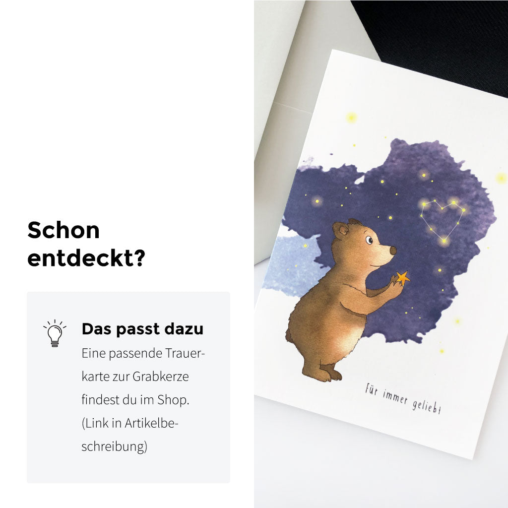Passende Trauerkarten findest du im Shop