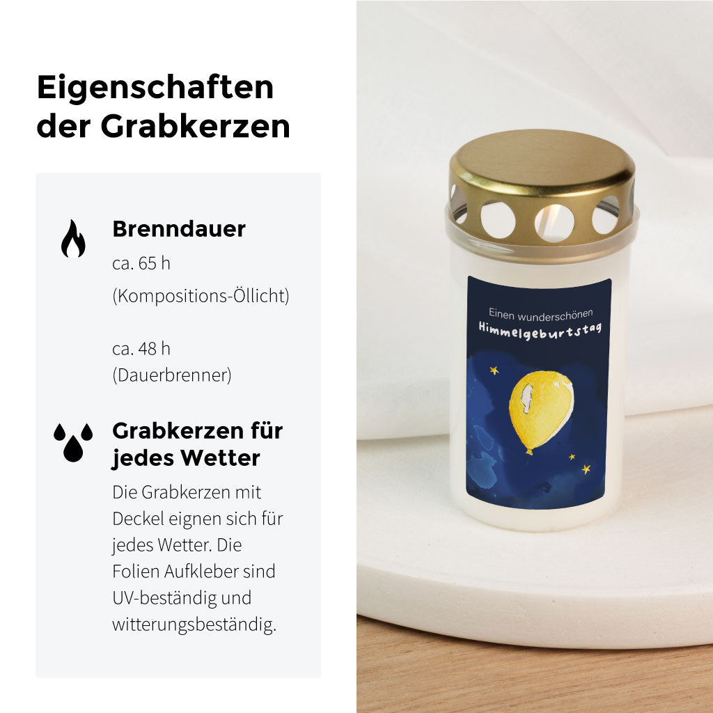 Eigenschaften der Grabkerzen: Brenndauer und Wetterfestigkeit