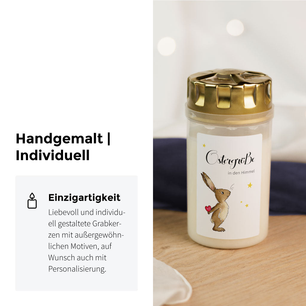 Handgemaltes Aquarell Motiv mit Osterhase