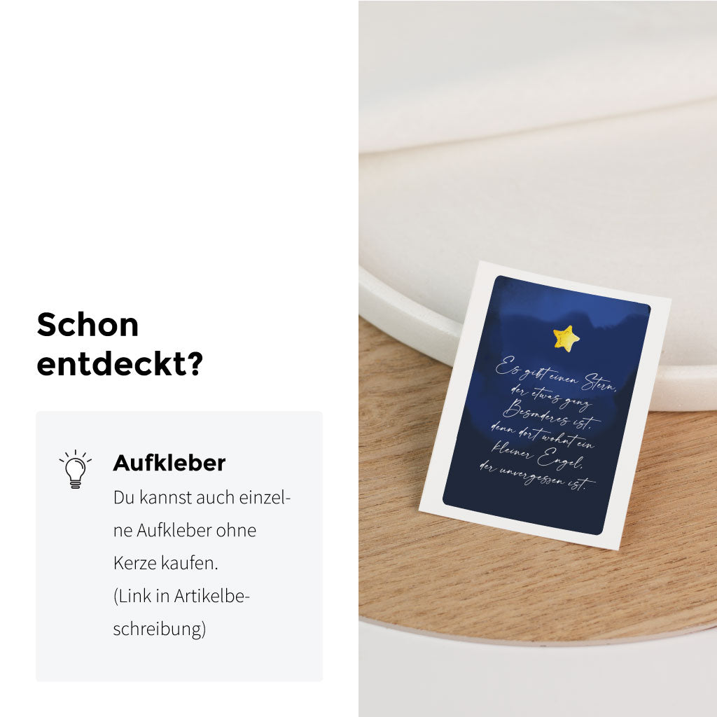 Das Design ist auch als Aufkleber erhältlich
