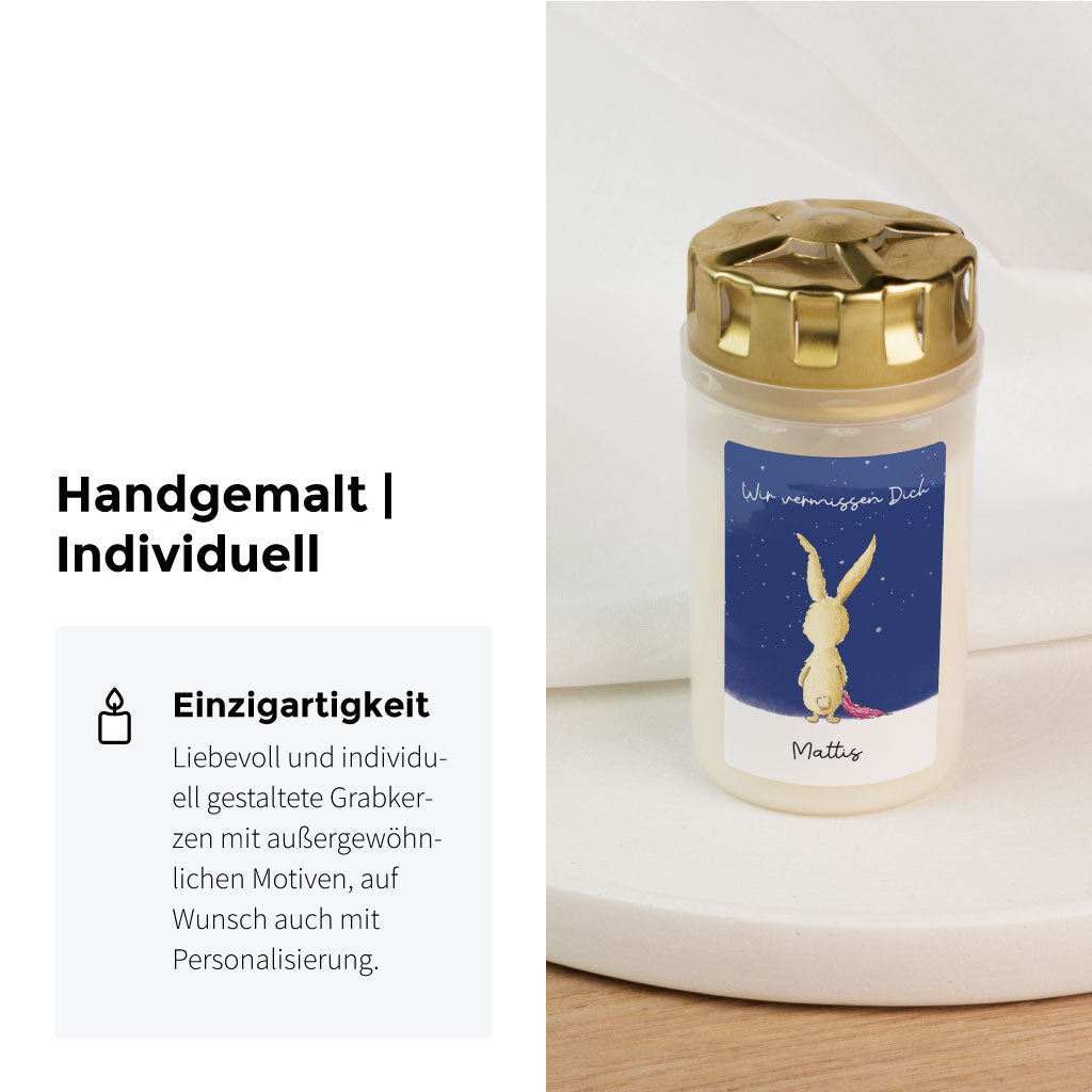 Friedhofskerze geeignet für Sternenkinder, Babys und Erwachsene