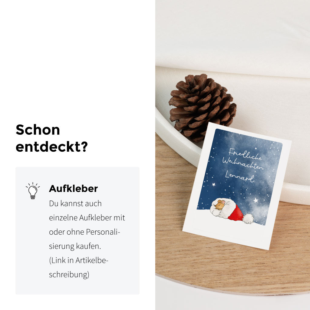 Du kannst auch einzelne Aufkleber mit oder ohne Name kaufen