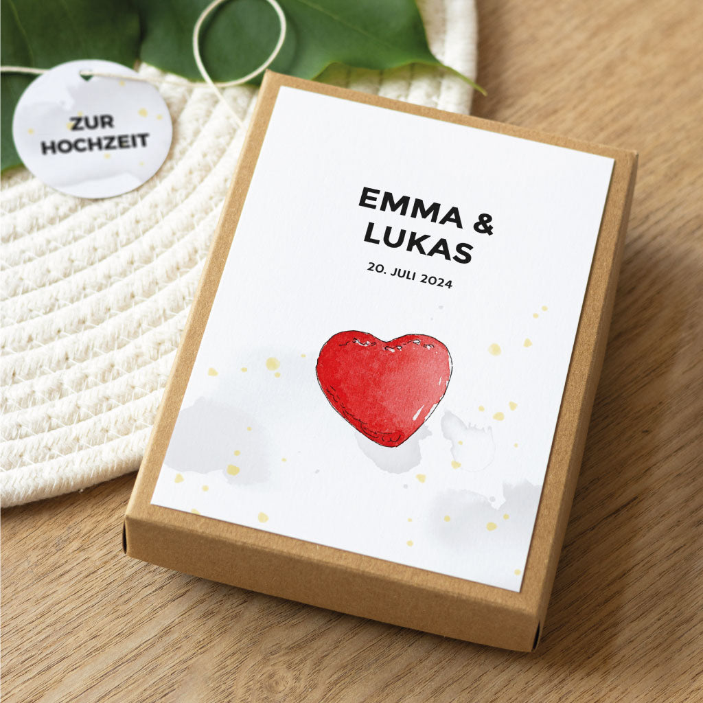 Personalisiertes Hochzeitsgeschenk ideal für Geld oder Gutscheine