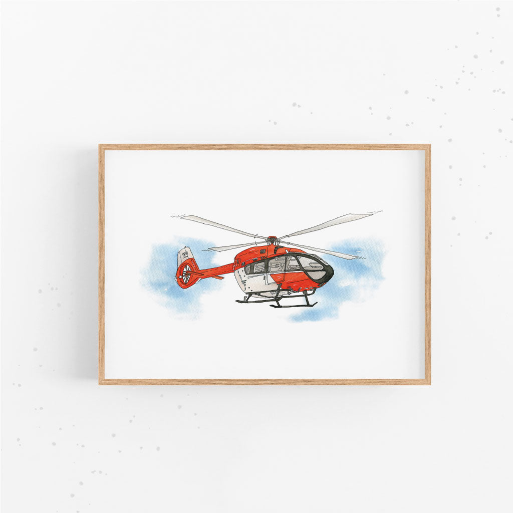 Kinderbild Hubschrauber Poster