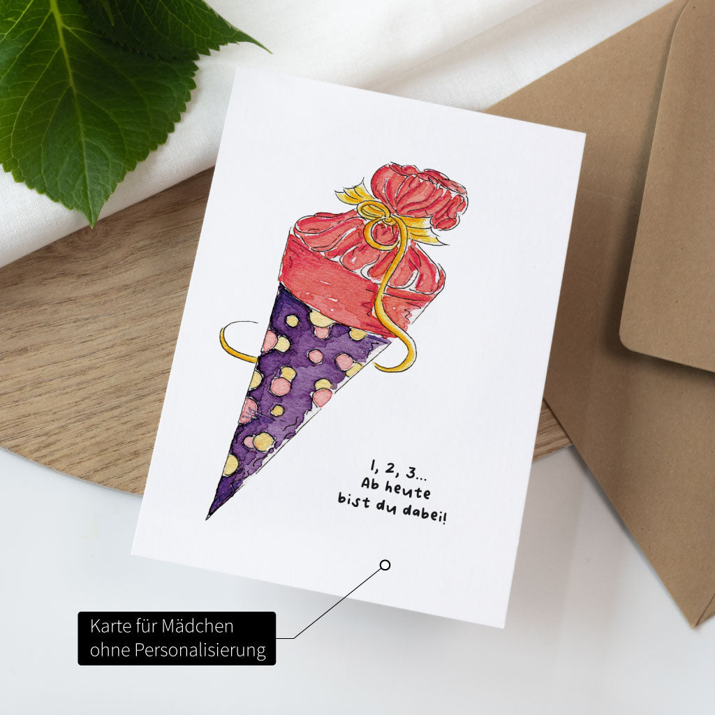 Rosa Zuckertüte für Mädels