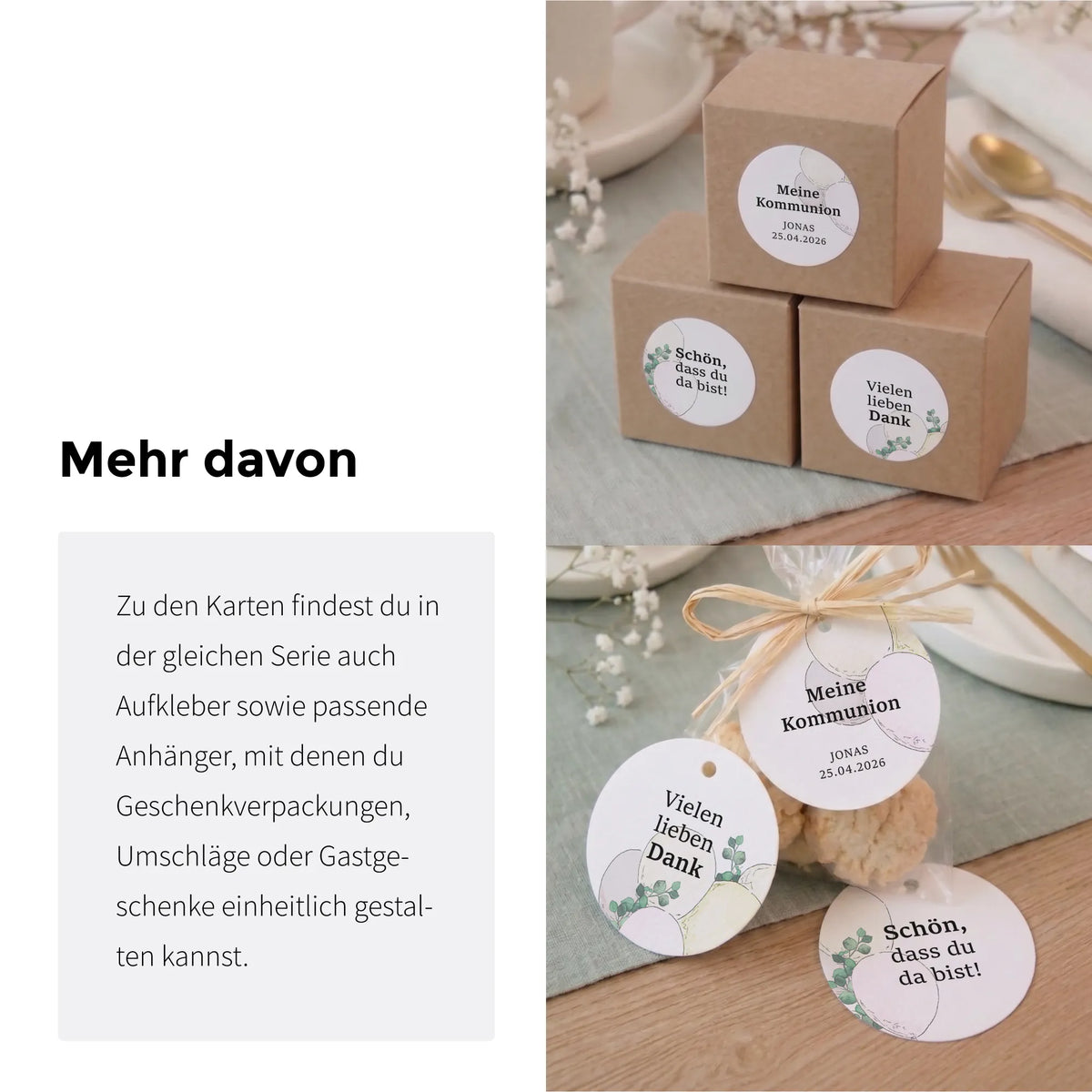 Passende Aufkleber und Anhänger zur Serie mit Luftballon Aquarell Motiv