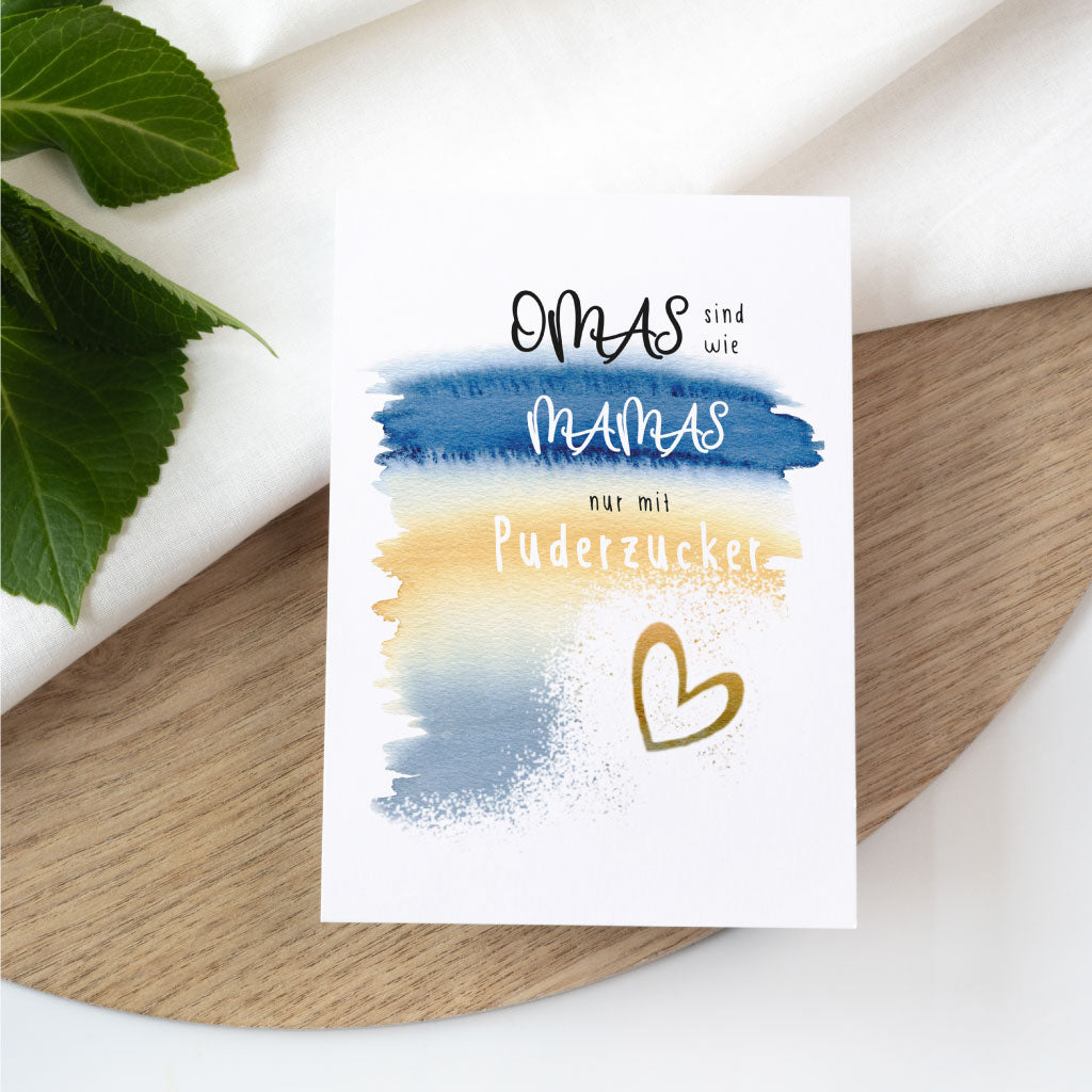 Grußkarte mit Handlettering Motiv für Großmütter