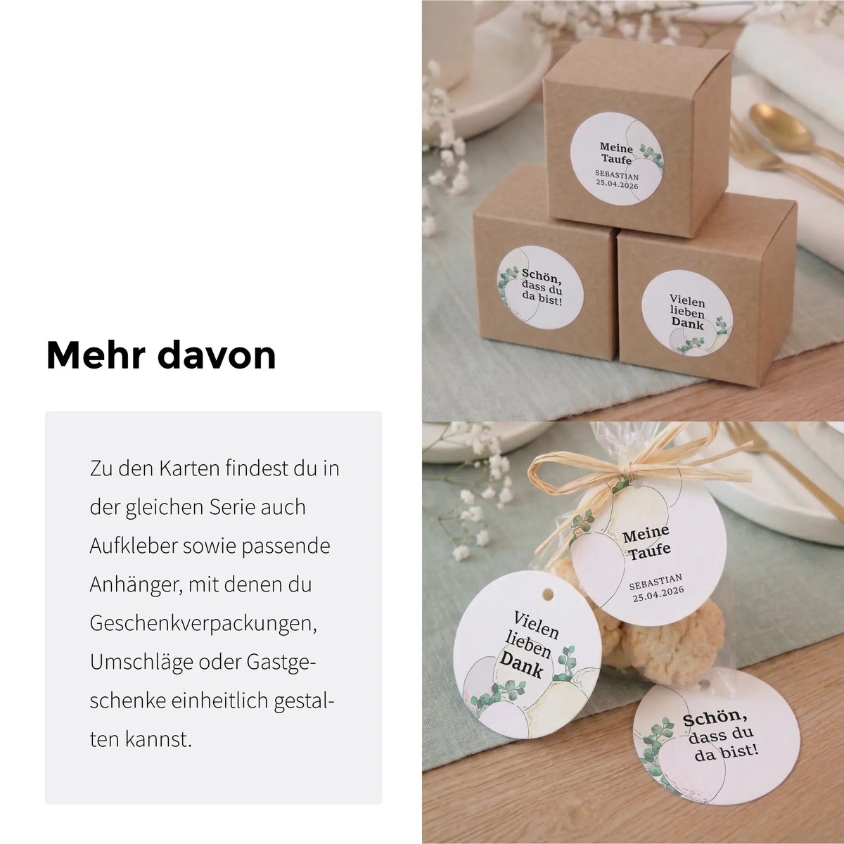 Passende Aufkleber und Anhänger zur Serie mit Luftballon Aquarell Motiv