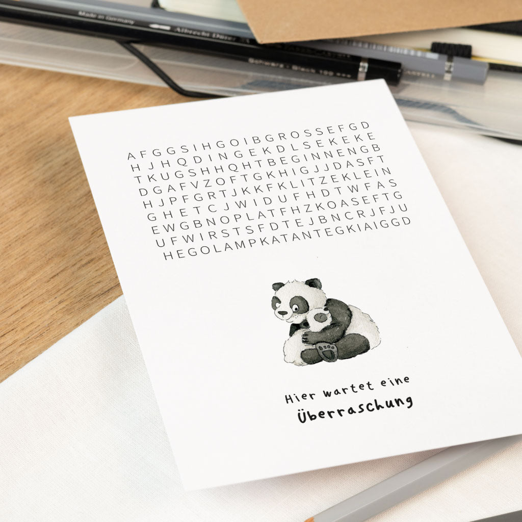 Karte zur Schwangerschaftsverkündung als Überraschung