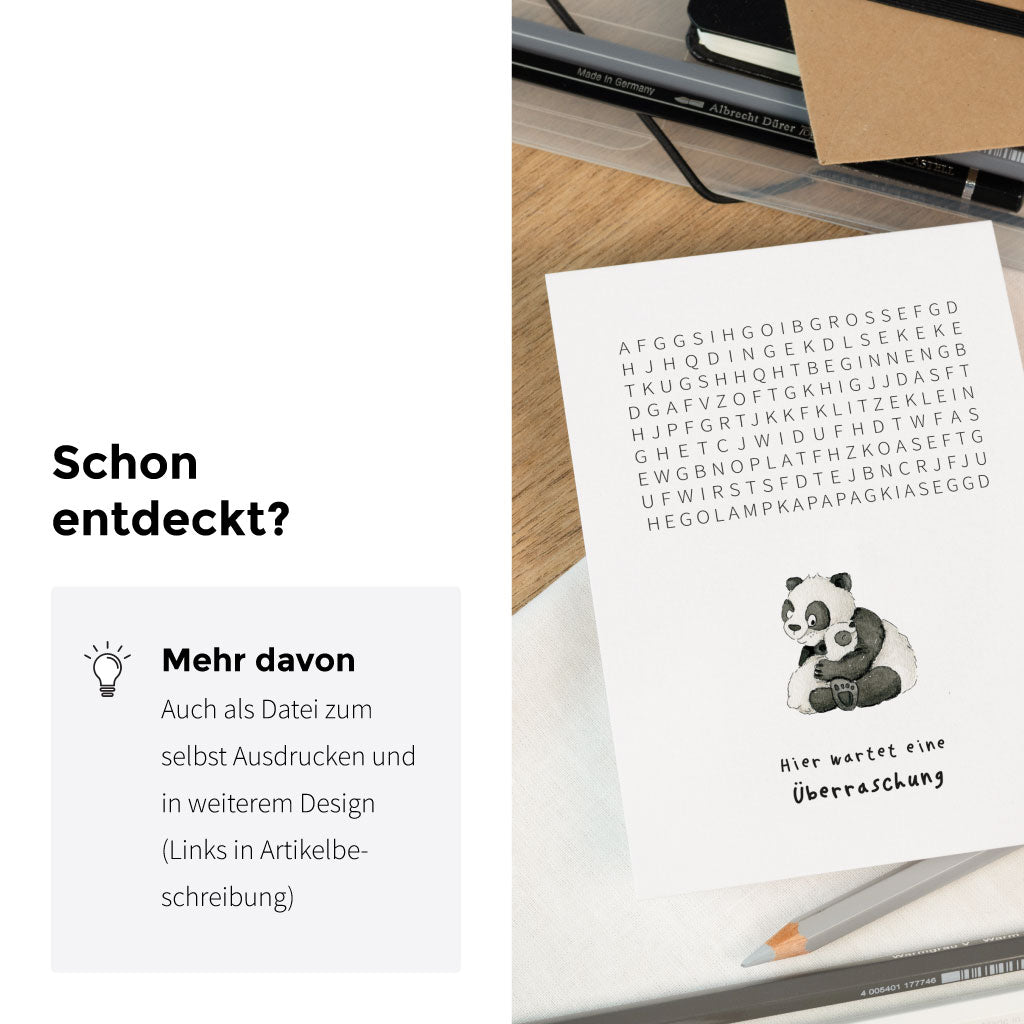 Auch als digitale Datei zum selbst Ausdrucken und in weiterem Design