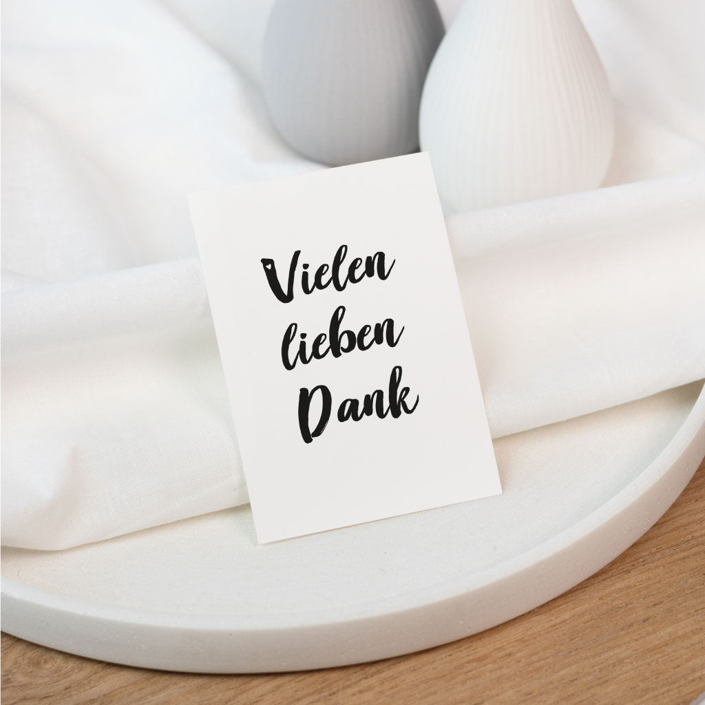 Karte zum Danke sagen