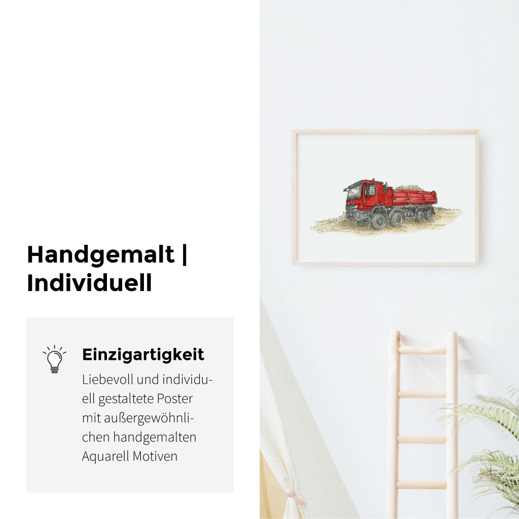 Baustellen Bild als Kinder Geschenk