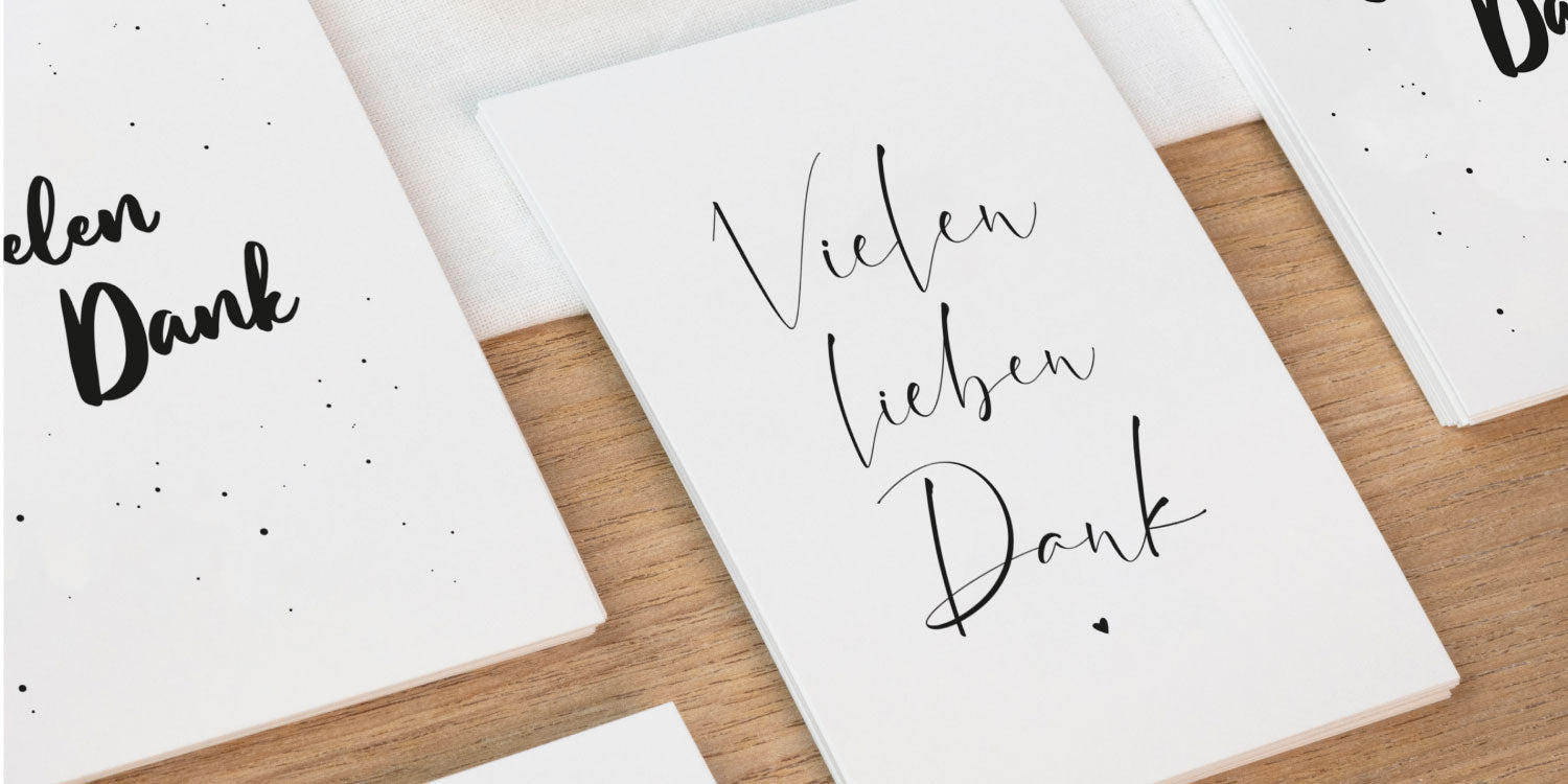 Business Danke Karten zum Bestellungen verpacken