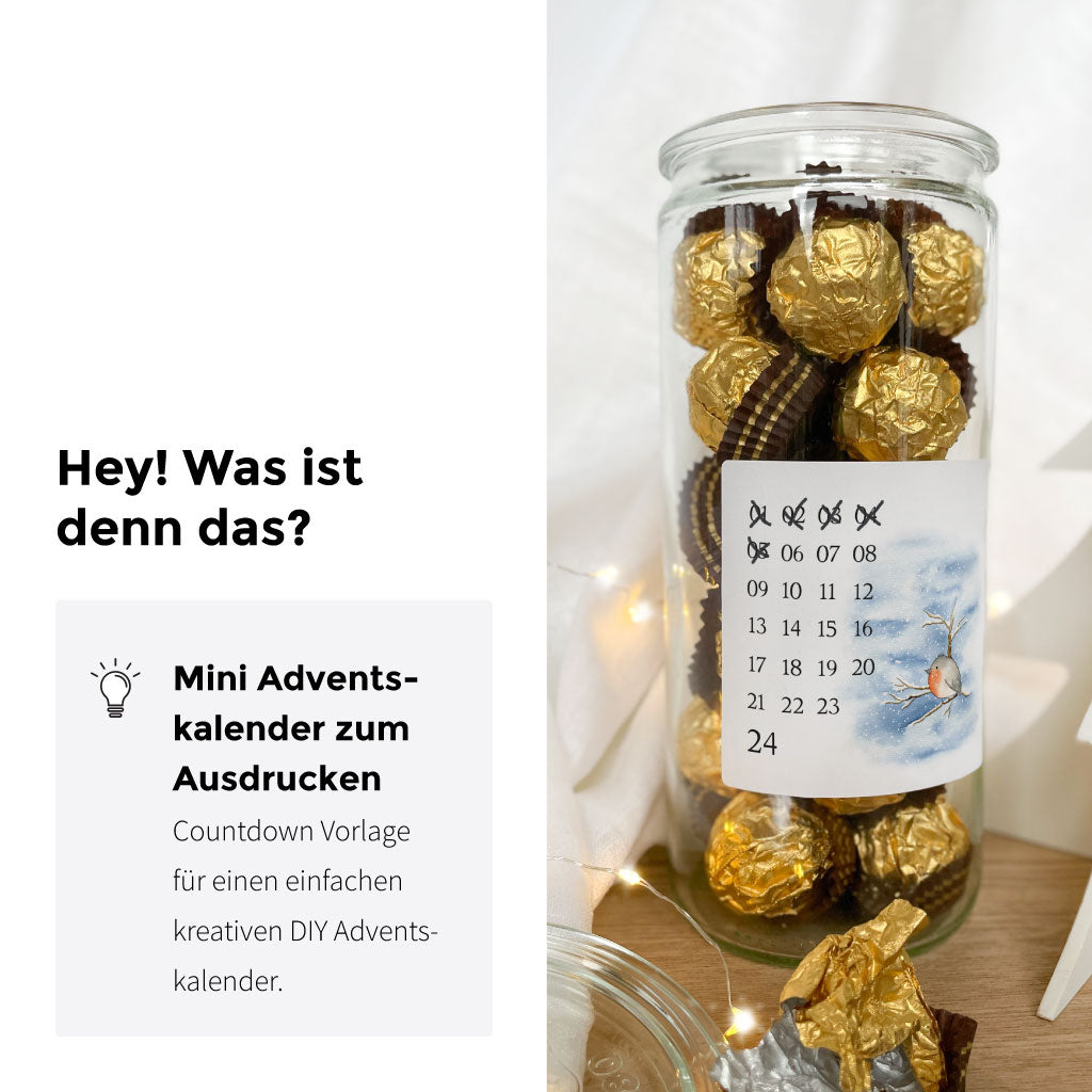 Weihnachtscountdown zum Ankreuzen