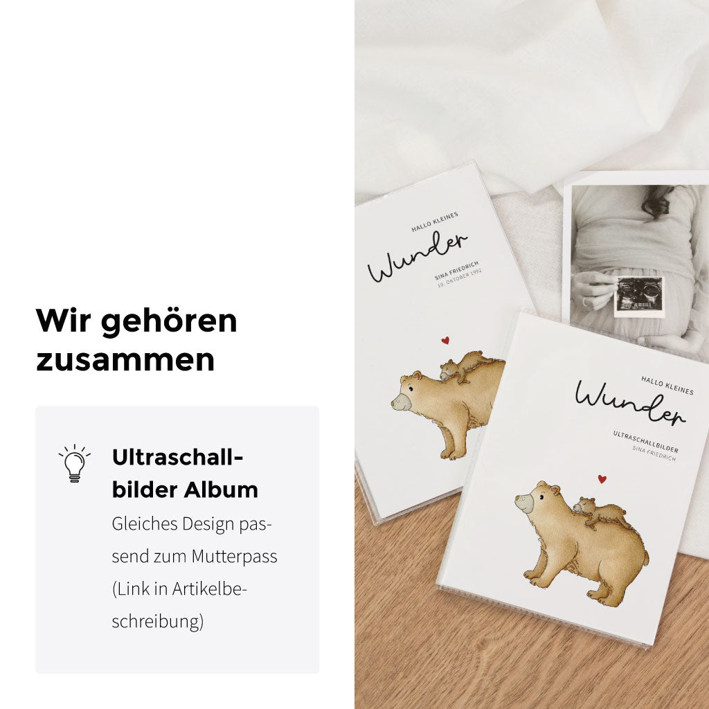 Passend zum Mutterpass gibt es auch ein Ultraschallbilder Album