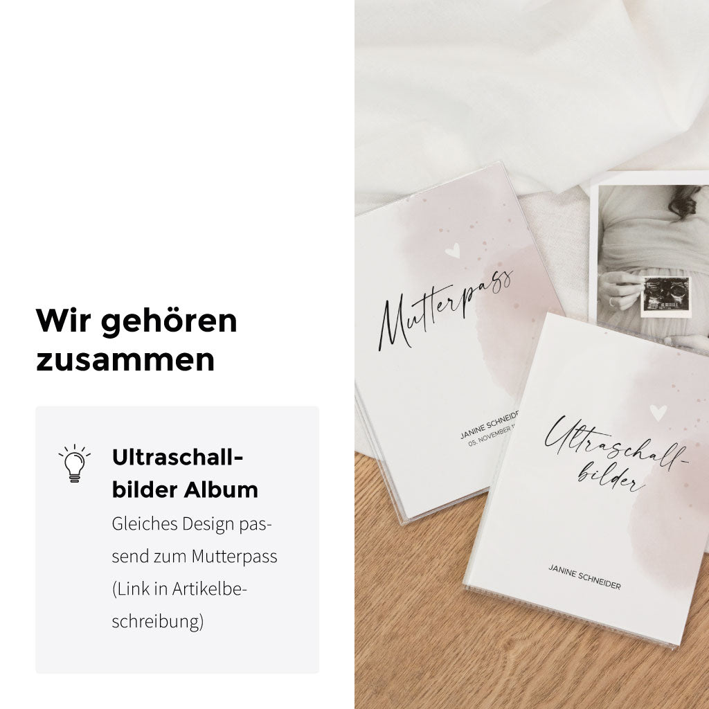 Passend zum Mutterpass gibt es auch ein Ultraschallbilder Album