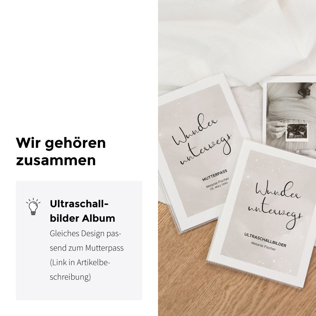 Passend zum Mutterpass gibt es auch ein Ultraschallbilder Album
