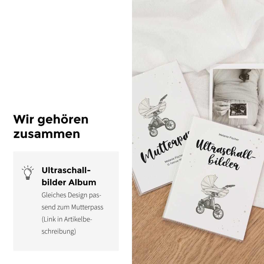 Passend zum Mutterpass gibt es auch ein Ultraschallbilder Album
