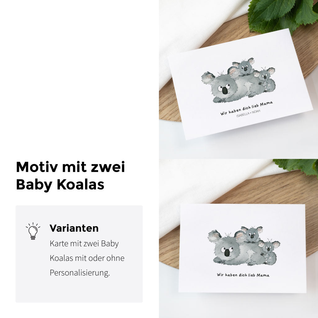 Motiv Mama Koala und zwei Baby Koalas