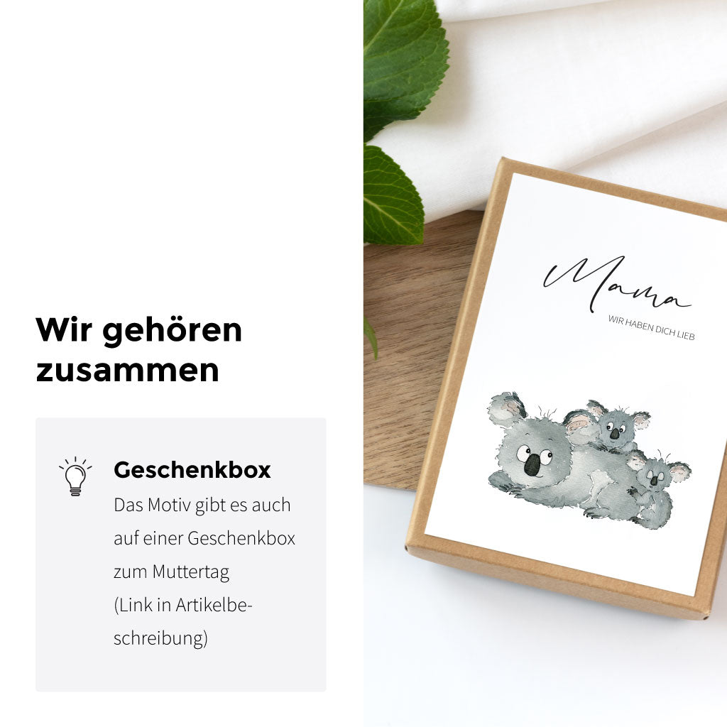 Mit dem Koala Motiv gibt es auch eine Geschenkschachtel