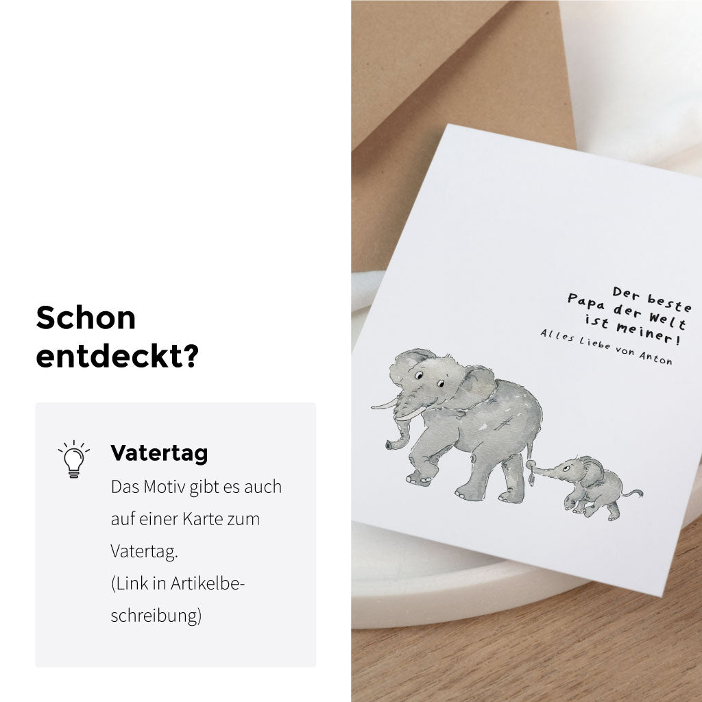 Das Motiv gibt es auch auf einer Karte zum Muttertag