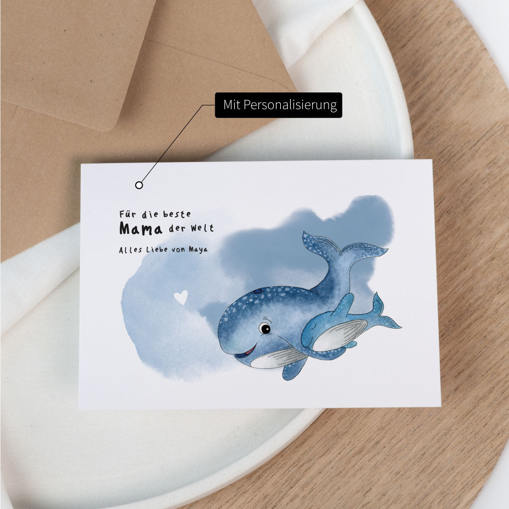 Glückwunschkarte für Mamas mit personalisiertem Name
