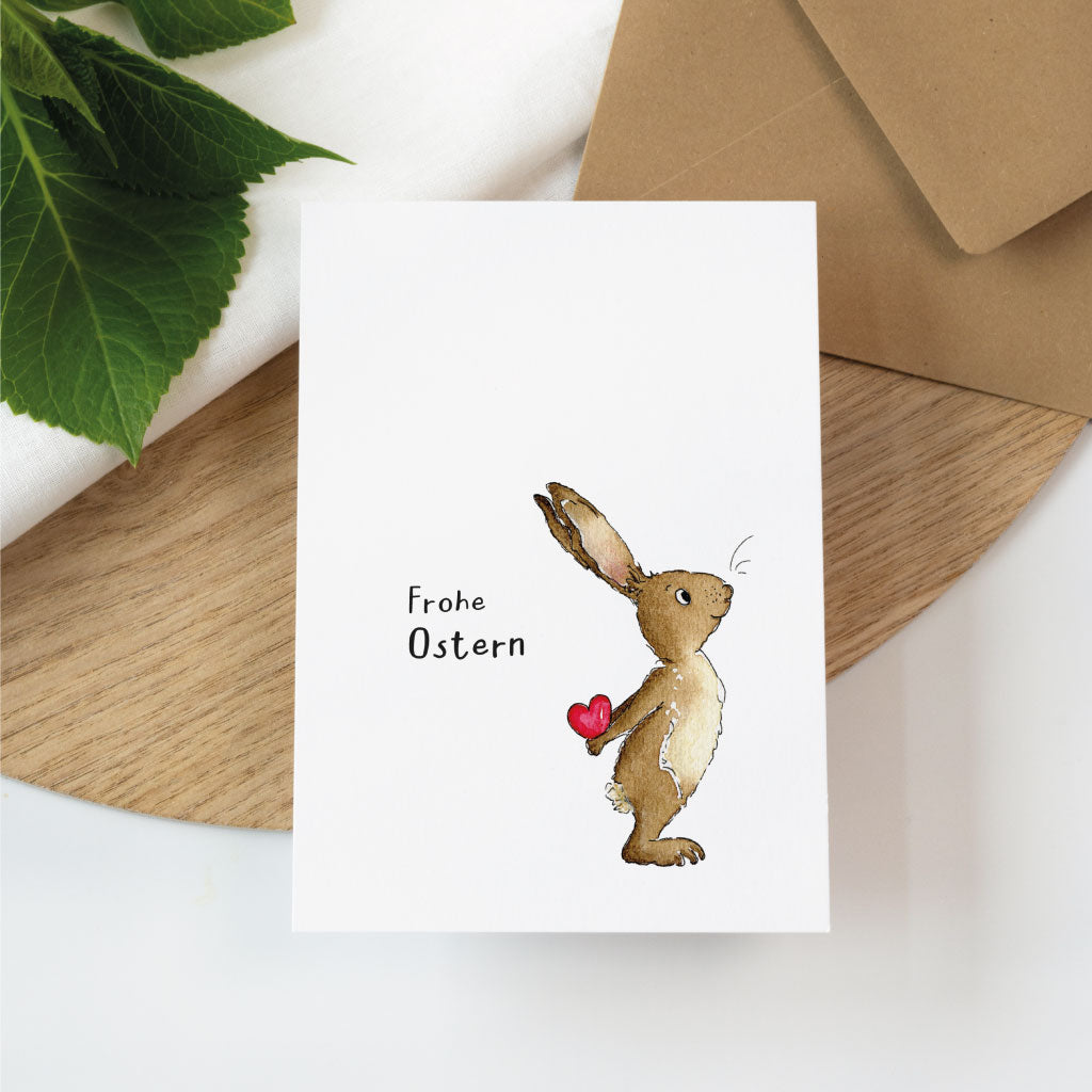 Frohe Ostern Grußkarte auch im Set erhältlich