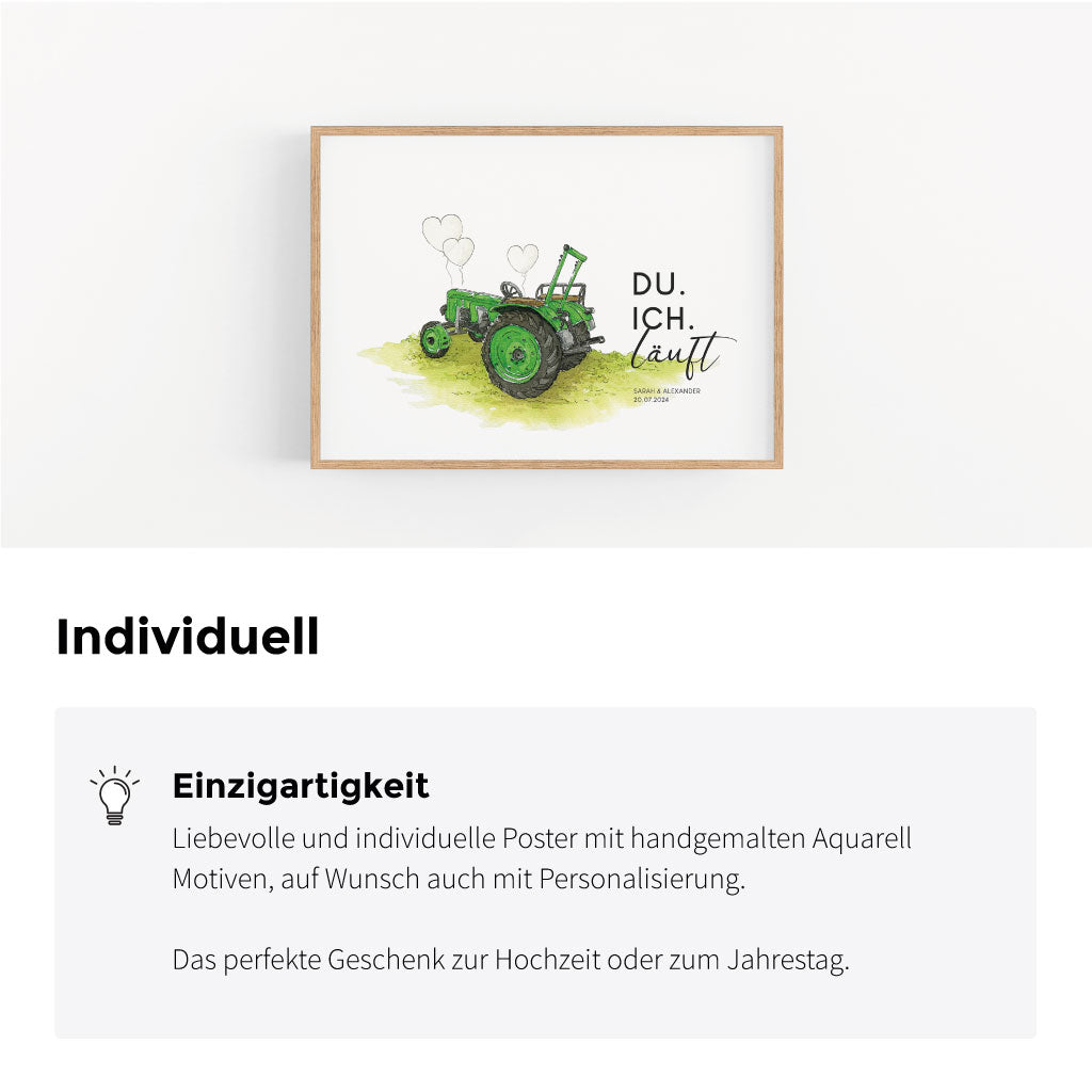 Auf Wunsch kann das Poster personalisiert werden