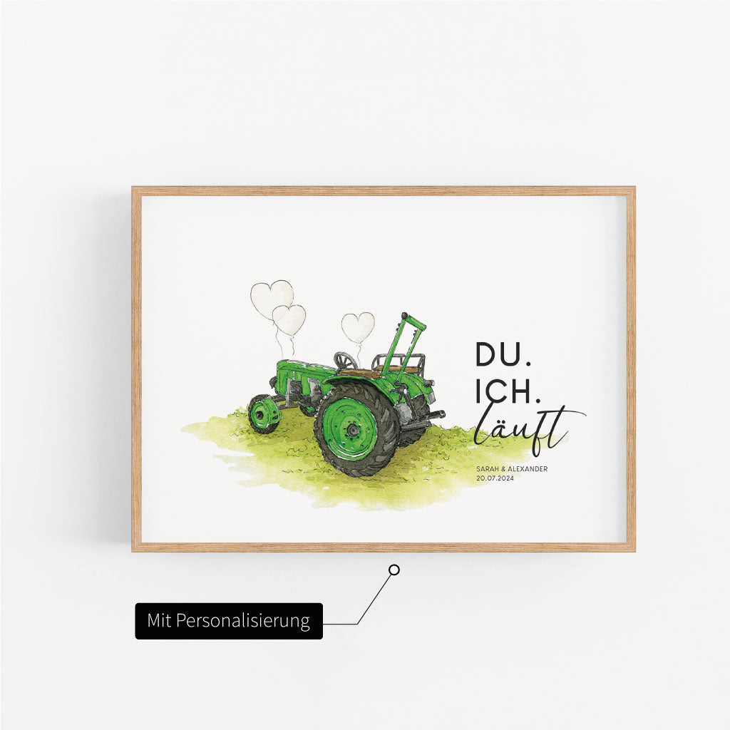 Poster mit Personalisierung, Namen und Datum