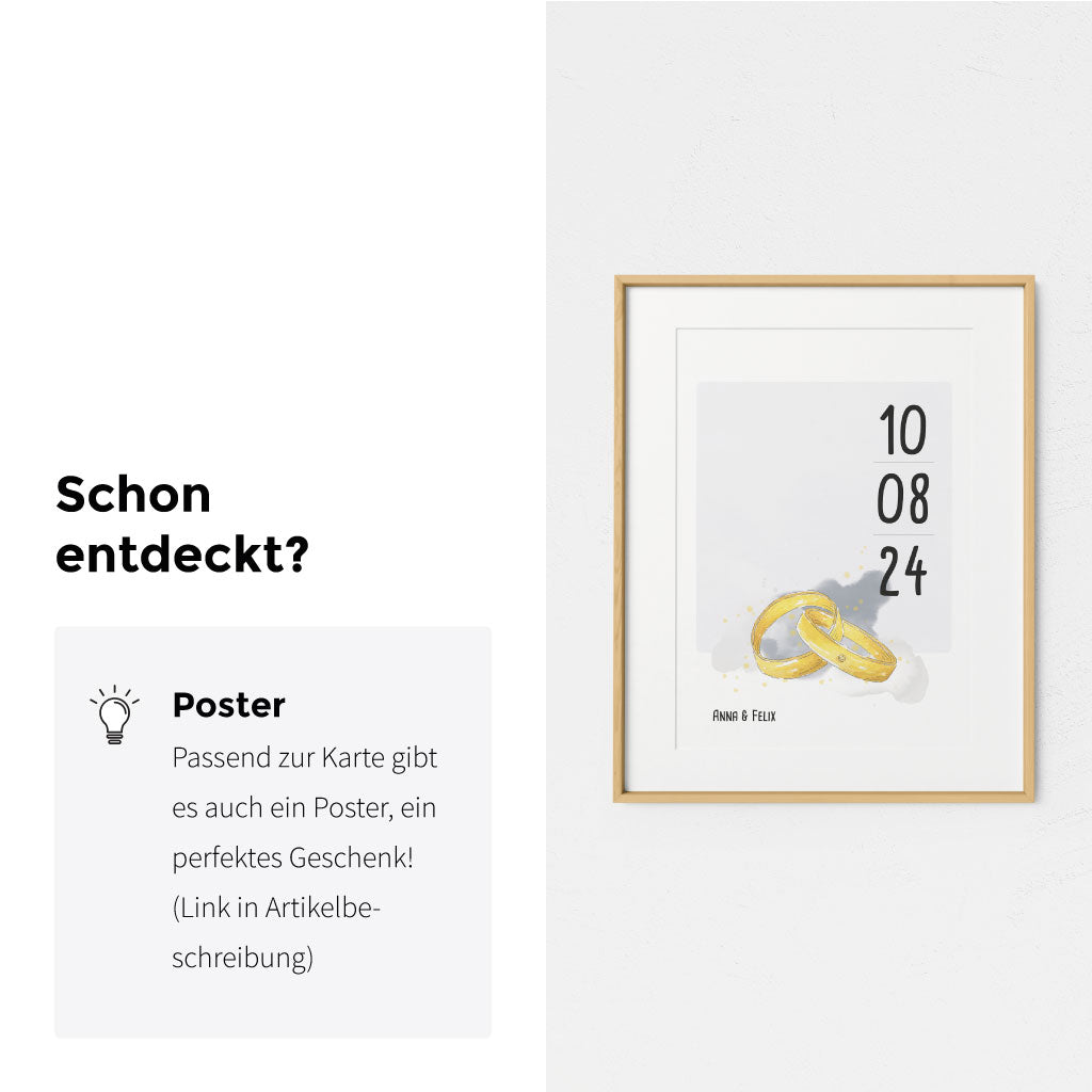 Schon entdeckt? Das Motiv mit den Eheringen gibt es auch als Poster