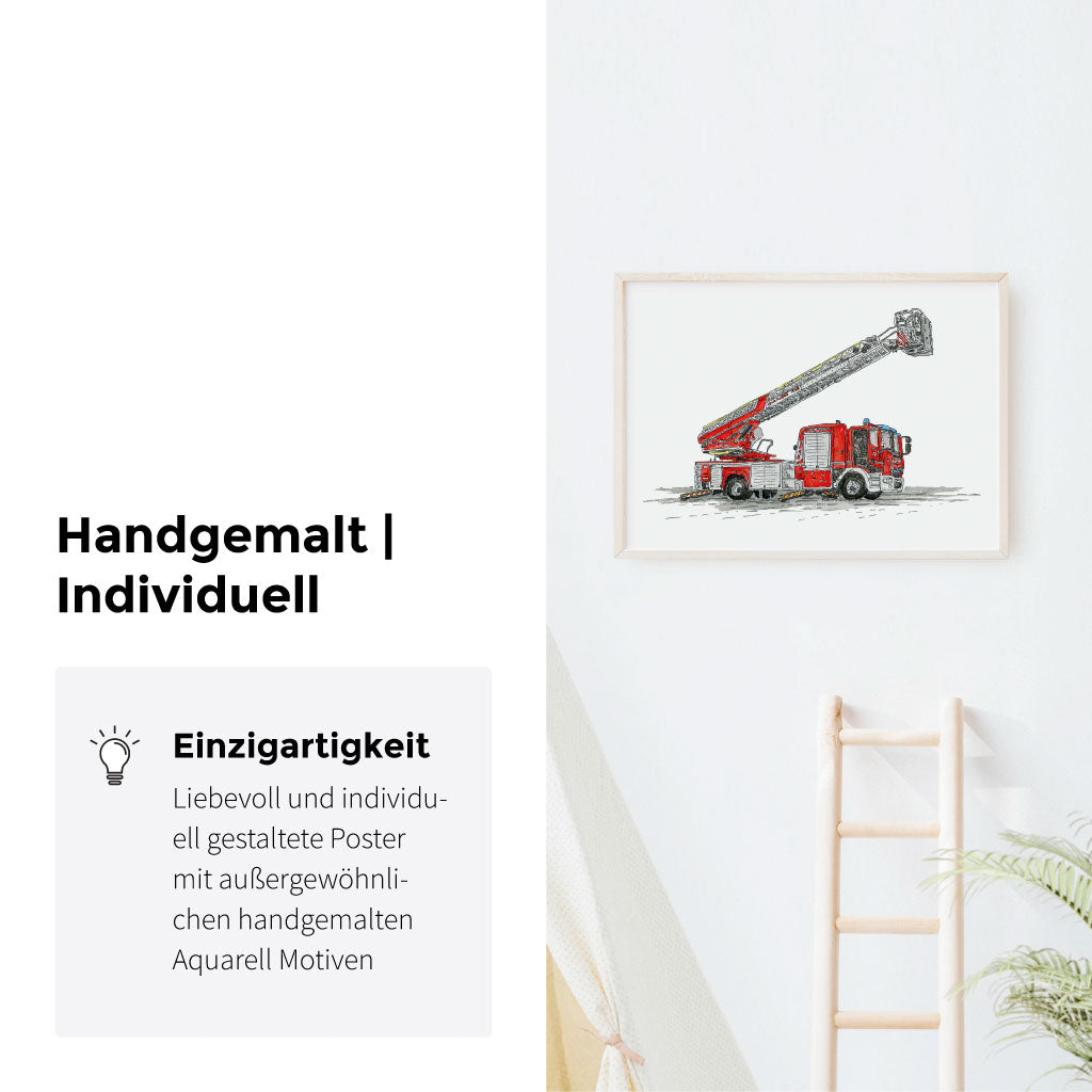 Handgemaltes Aquarell Motiv als Kinderzimmer Bild