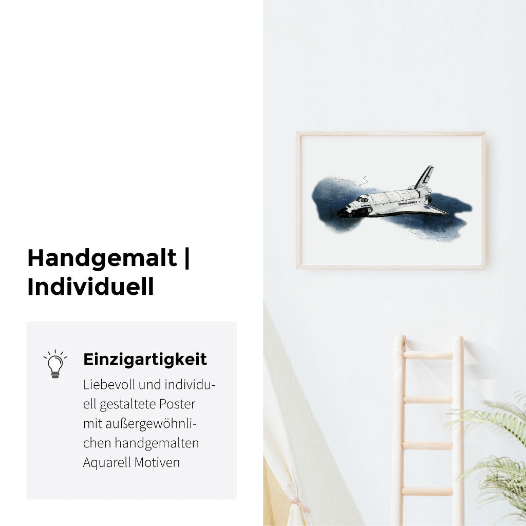 Handgemaltes Aquarell Motiv als Kinderzimmer Bild