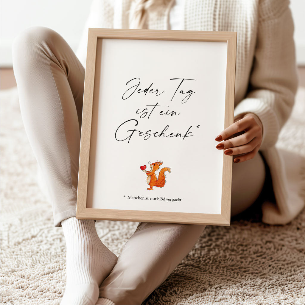 Poster mit Affirmation als Geschenk