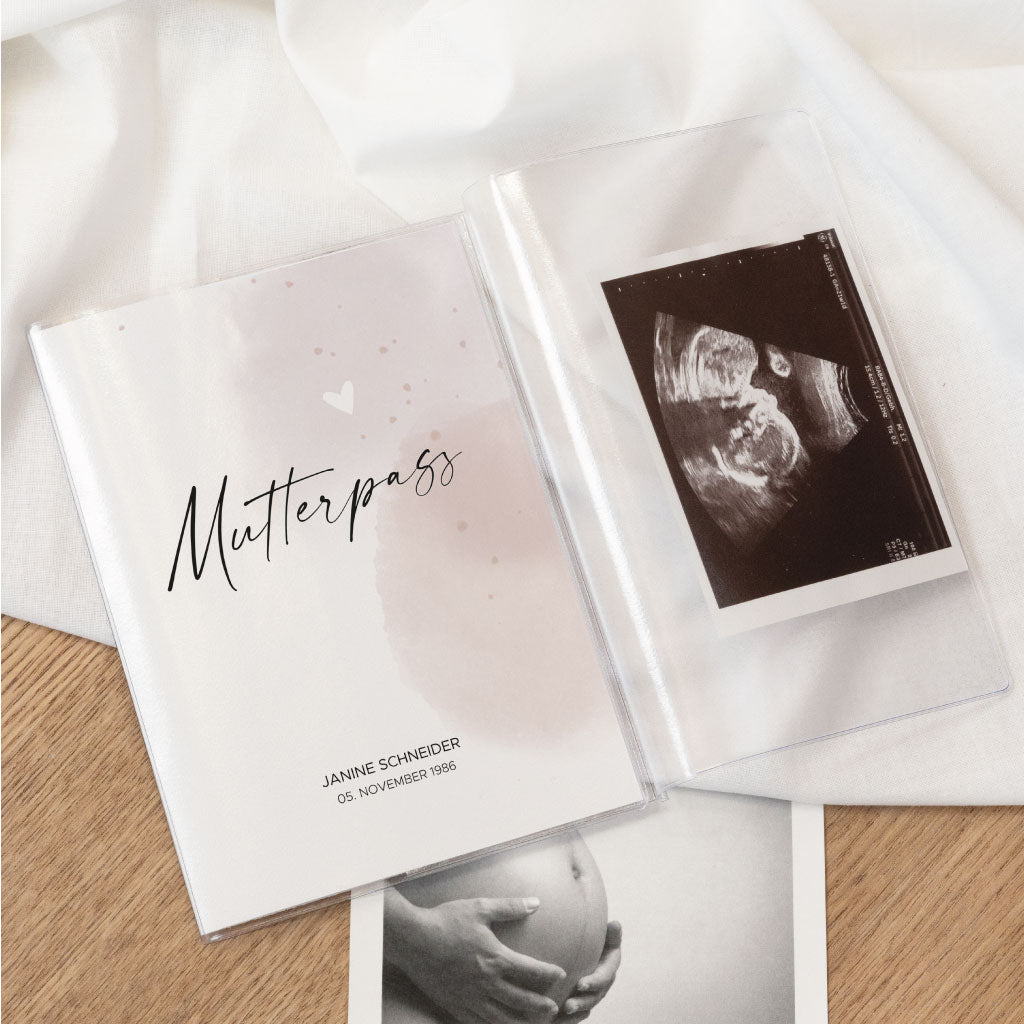 Extra Fach für Ultraschallbilder in 3-teiliger Mutterpasshülle