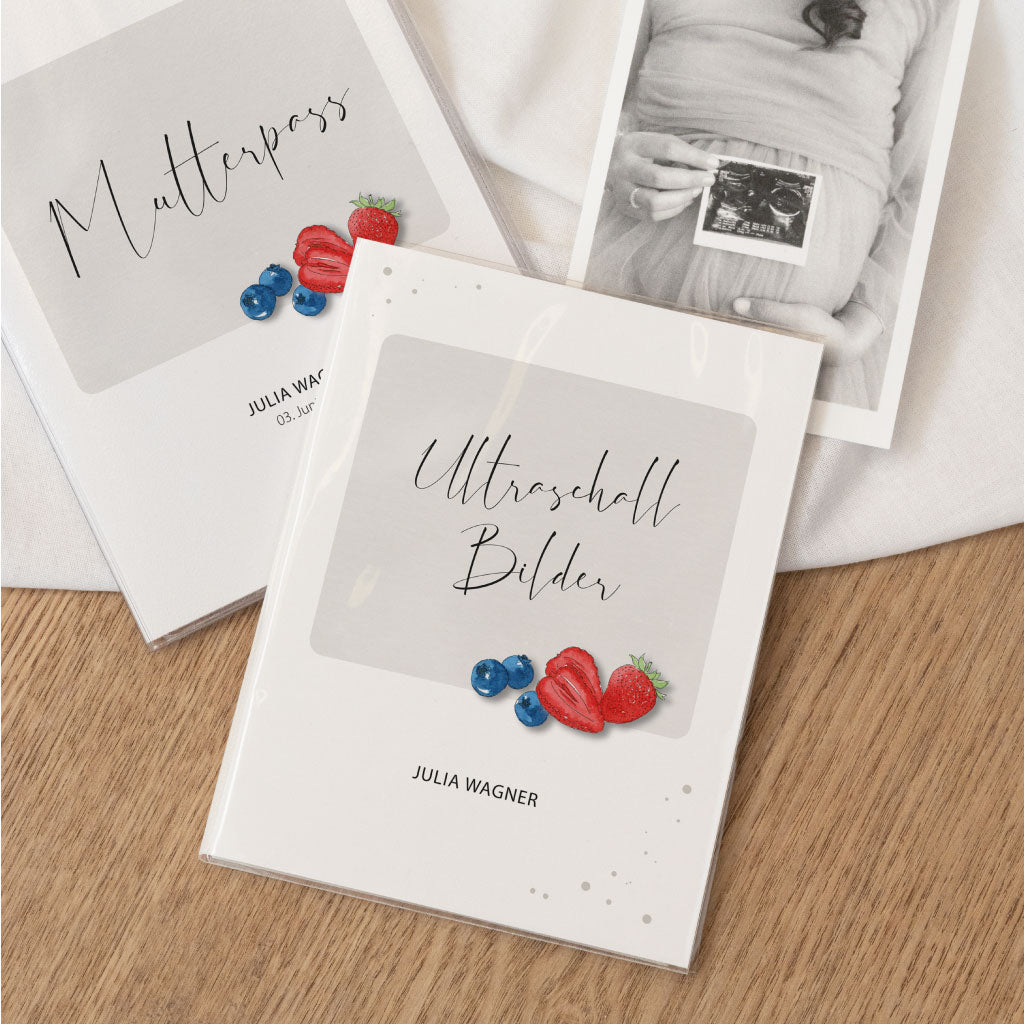 Ultraschall Fotos Album und Mutterpass Hülle