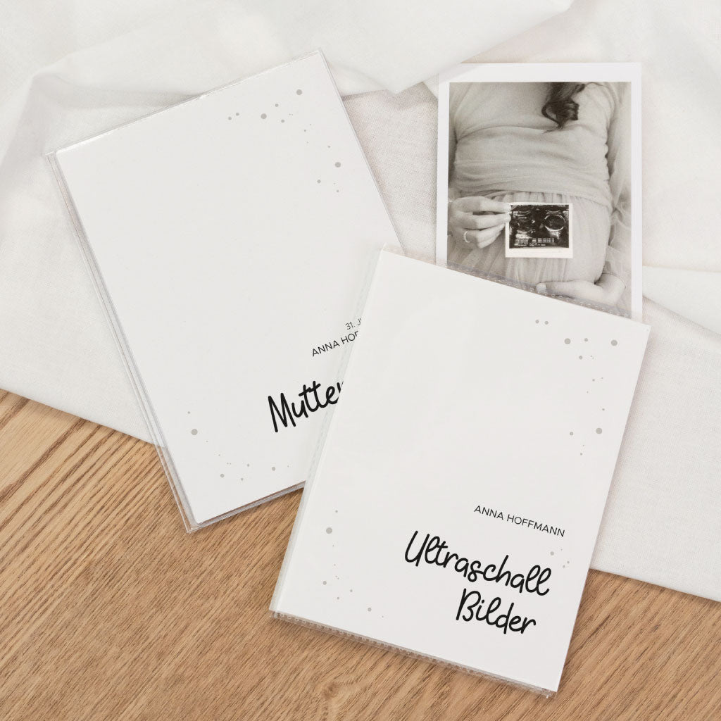 Ultraschall Fotos Album und Mutterpass Hülle