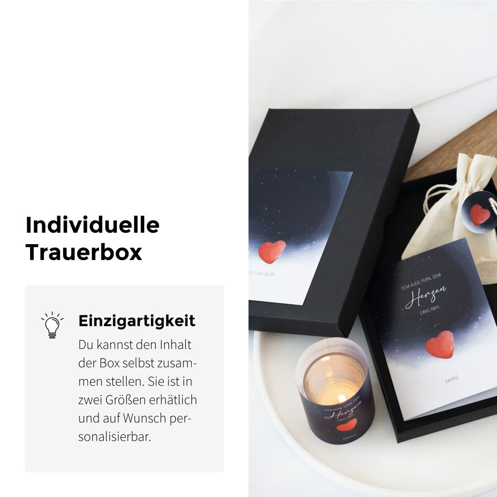 Individuelles Trauergeschenk, Inhalt der Box frei wählbar