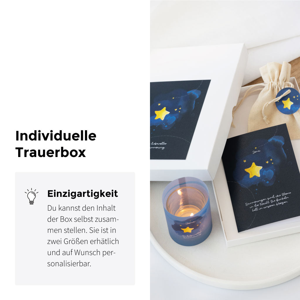 Individuelles Trauergeschenk, Inhalt der Box frei wählbar