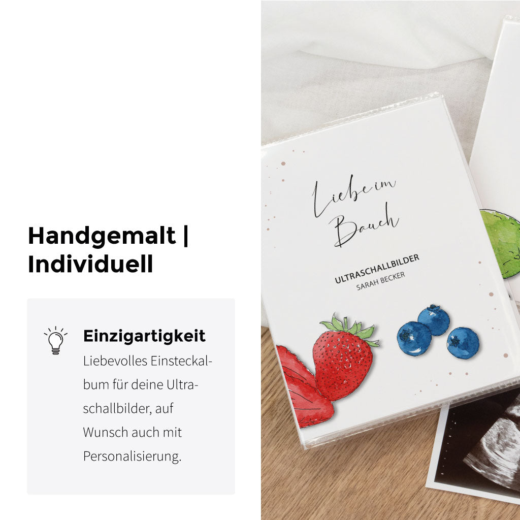 Handgemaltes Aquarell Motiv mit Obst
