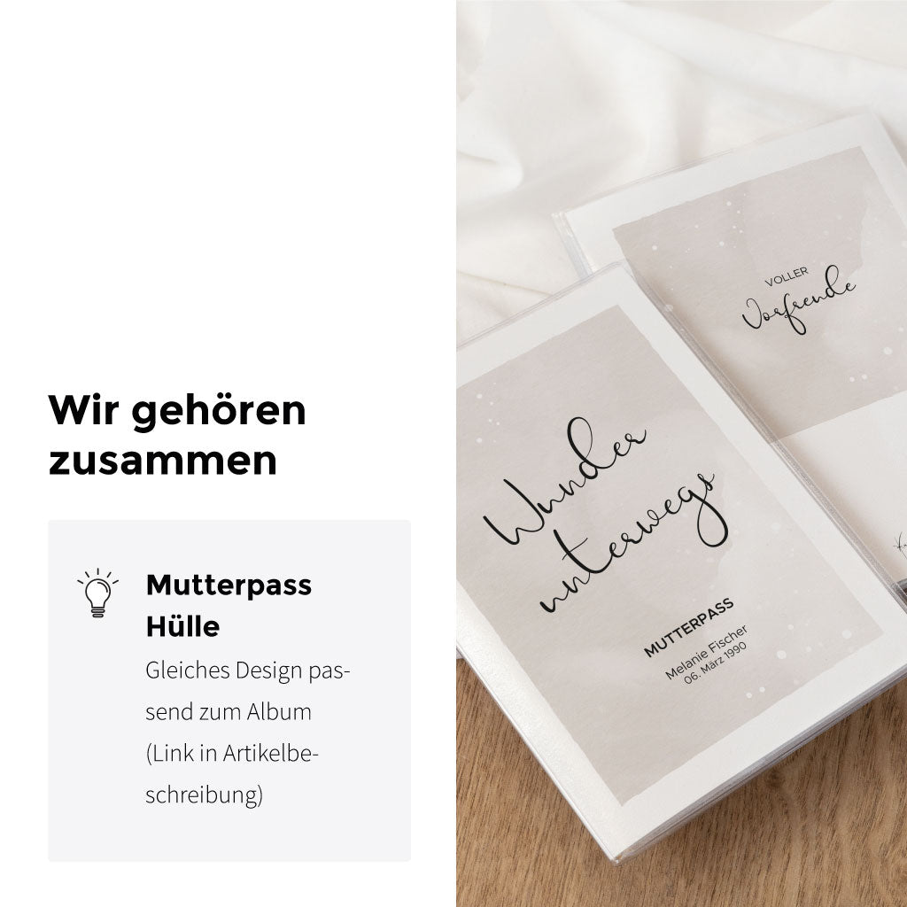 Passend zum Ultraschallbilder Album gibt es auch eine Mutterpass Hülle