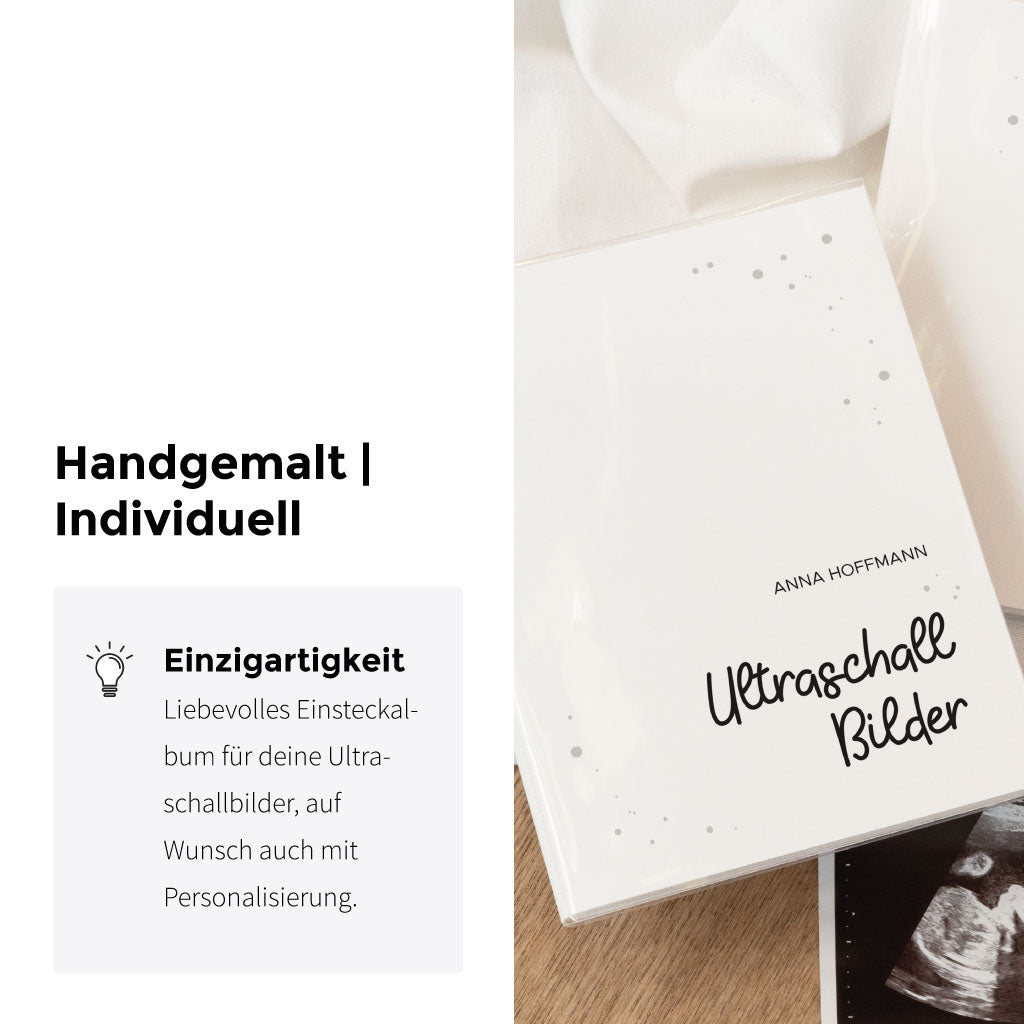 Handlettering Motiv und Spruch auf Rückseite