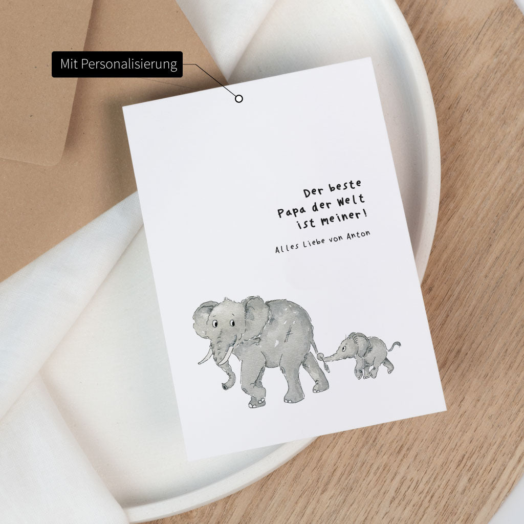 Vatertagskarte als Geschenk für Papas mit Name