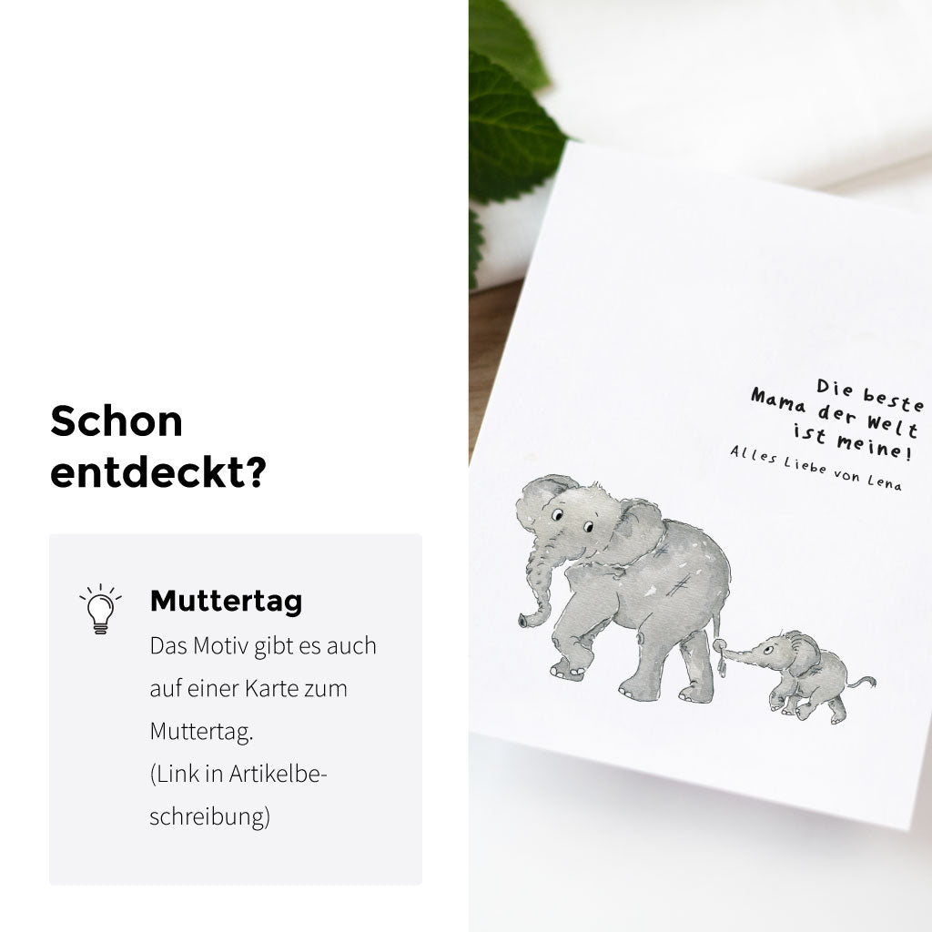 Das Motiv gibt es auch auf einer Karte zum Muttertag