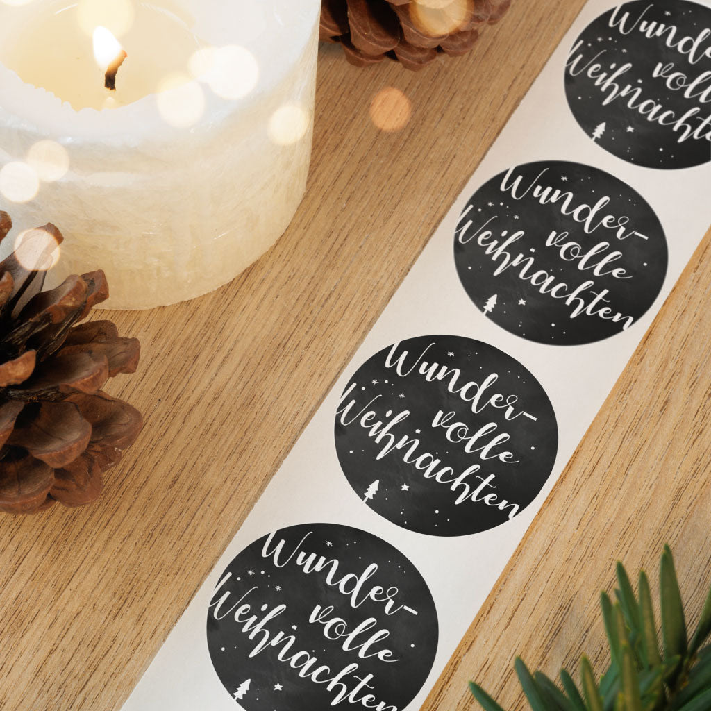 Etiketten Set zum Einpacken der Weihnachtsgeschenke und als Dekoration