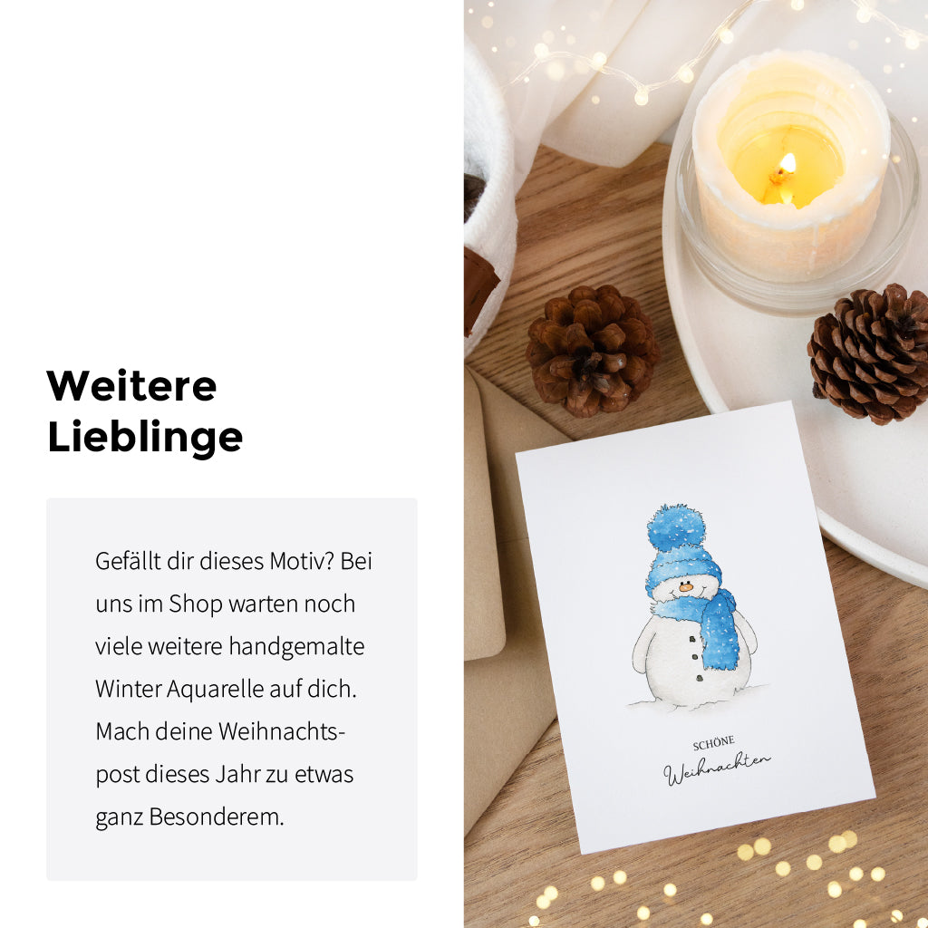 Weihnachtskarte - Hello Winter | Rotkehlchen