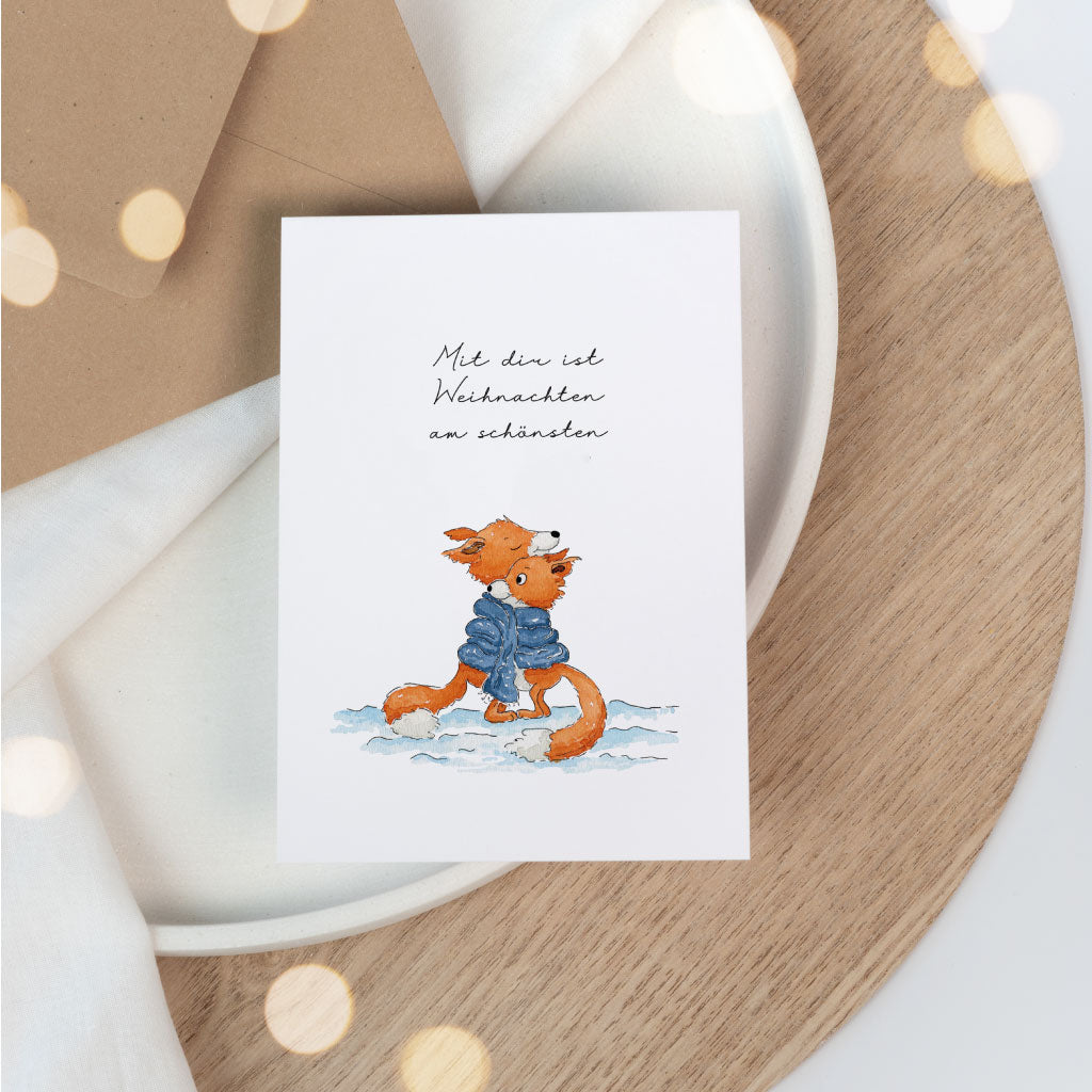 Liebeskarte für Weihnachten und Advent