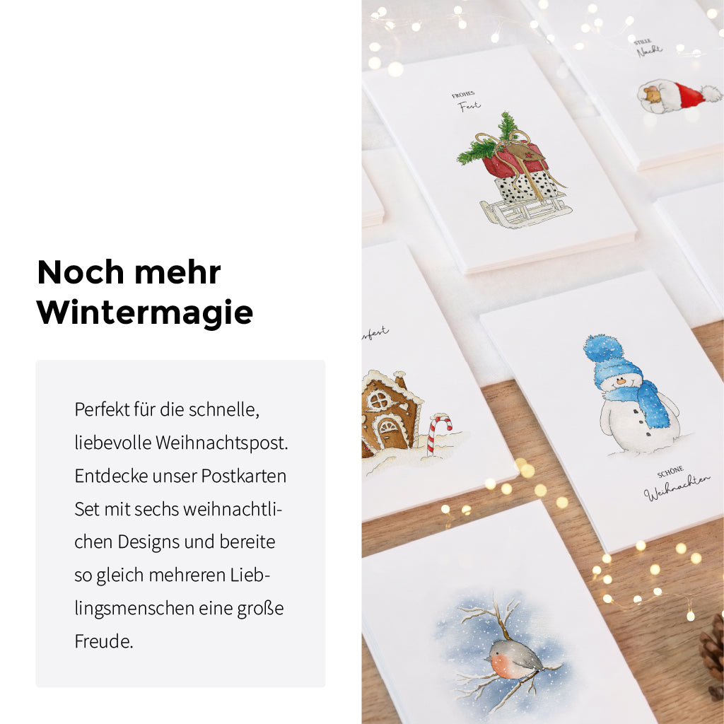 Christmas card set - watercolor motifs